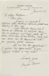 Morgan Dennis letter to J. H. Bender publisher of The Print Collector's Quarterly.