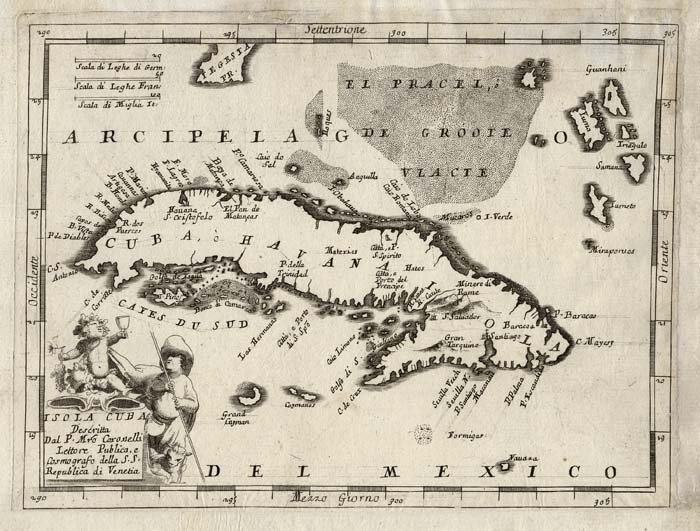 Isola Cuba Descritta dal P. Mro. Coronelli Lettore Publica e Cosmografo della S.S. Republica di Venetia