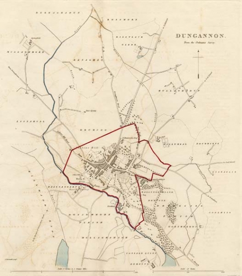 Dungannon from the Ordnance Survey.