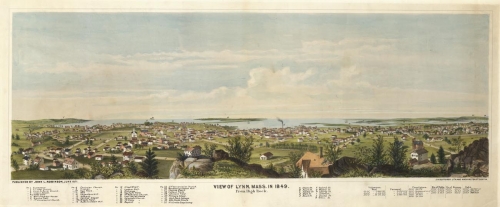 View of Lynn, Mass. in 1849. : From High Rock.