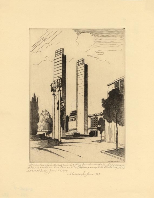 New York World's Fair, Bell Telephone Building (Sketch); also called "New York World's Fair, Number Two."