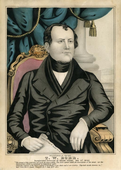 T. W. Dorr. Inaugurated Governor of Rhode Island, May 3d 1842.