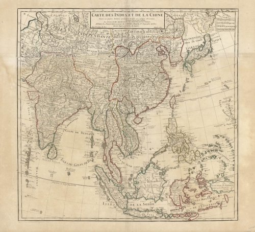Carte des Indes et de la Chine.
