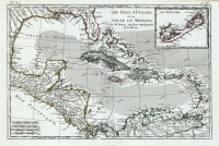 Les Isles Antilles, et le Golfe du Mexique.