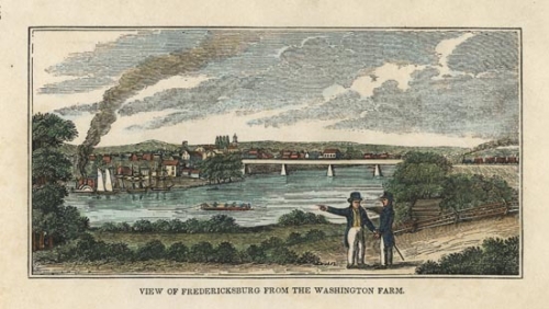 View of Fredericksburg from the Washington Farm.