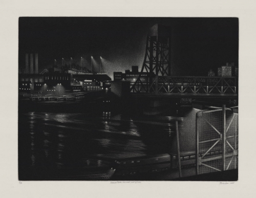 Harlem River Nocturne : Light & Steel.