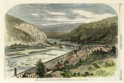 General View of Harper's Ferry and the Maryland Heights.