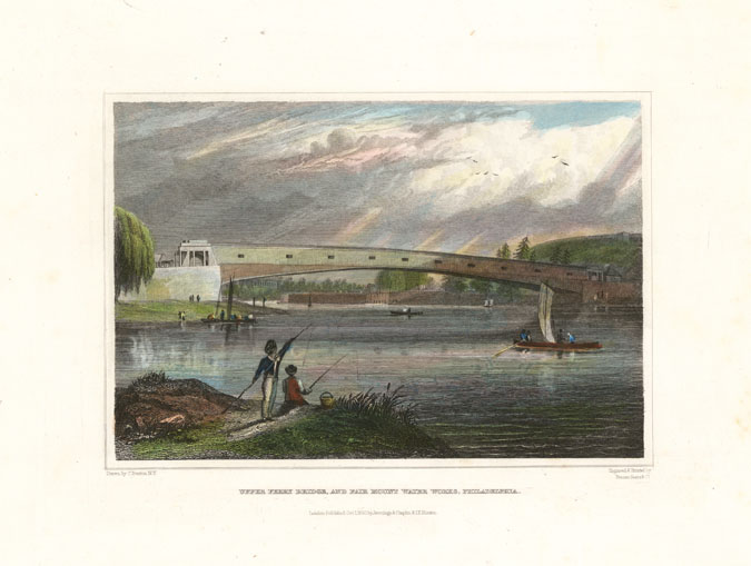 Upper Ferry Bridge, and Fair Mount Water Works, Philadelphia.