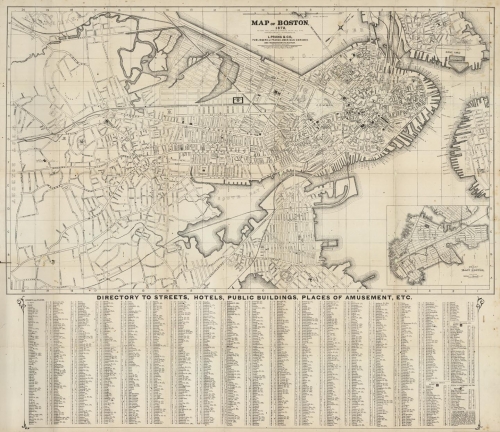 Map of Boston, 1872. After the latest surveys with all the improvements in progress.