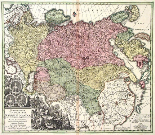 Spatiosissimum Imperium Russiae Magnae juxta recentissimas Observationes Mappa Geographica...