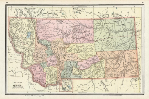 Watson's Atlas Map of Montana.