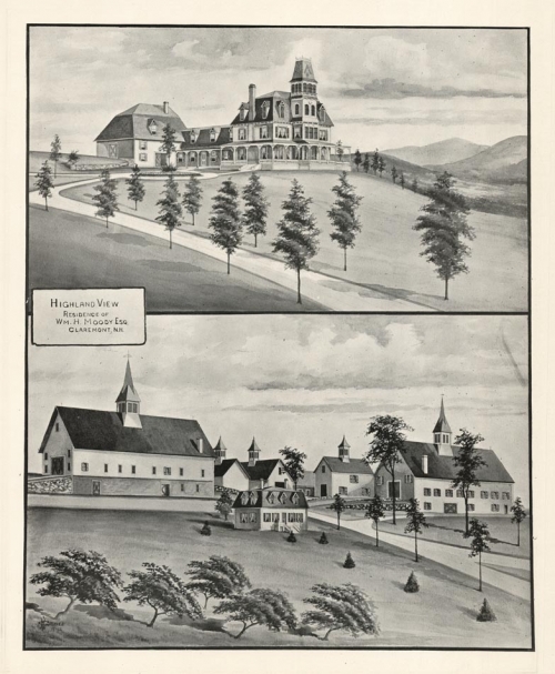 Highland View, Residence of Wm. Moody Esq, Claremont.  (New Hampshire)