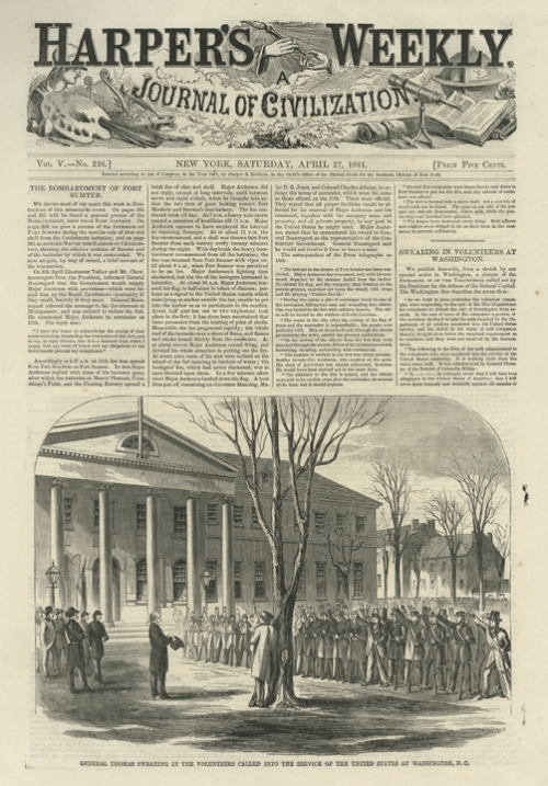 General Thomas Swearing In the Volunteers Called into the Service of the United States at Washington, D.C.