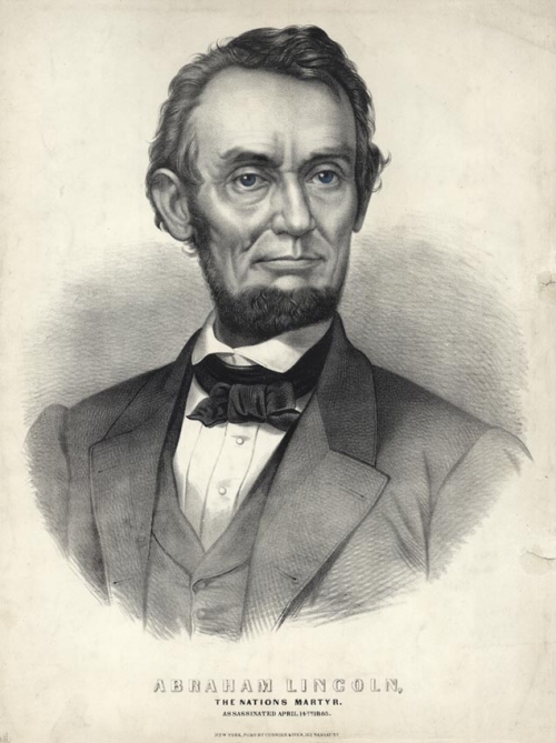 Abraham Lincoln, : The Nations Martyr. : Assassinated April 14th 1865.