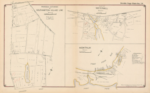 Proposed Extension of Southampton Village Line (Wickapogue Pond area) [and) Part of Watermill [and] Montauk.