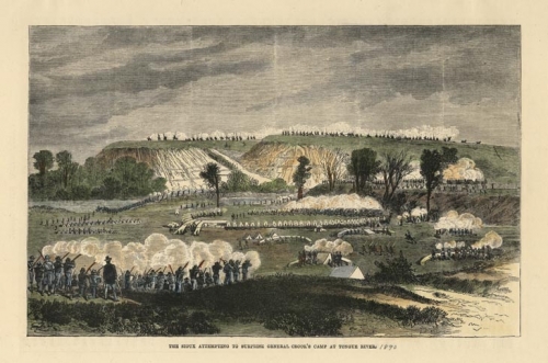 Sioux Attempting to Surprise General Crook's Camp at Tongure River. The,