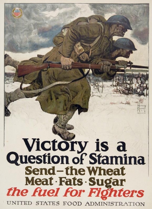 Victory is a Question of Stamina Send - the Wheat Meat-Fats-Sugar the Fuel for Fighters. United States Food Administration.