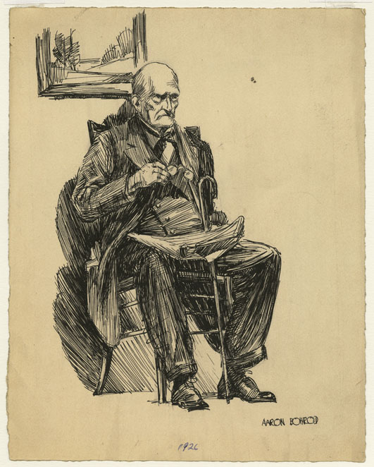 Untitled.  (Portrait of a man in a chair).