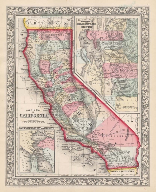 County Map of California.