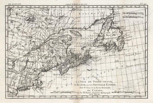 l'Isle de Terre Neuve l'Acadie ou la Nouvelle Ecosse, l'Isle St Jean et la Partie Orientale du Canada.
