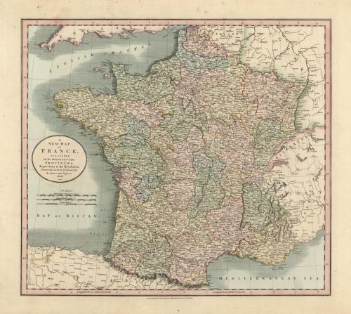 New Map of France, Agreeable to its Division into Provinces. The,