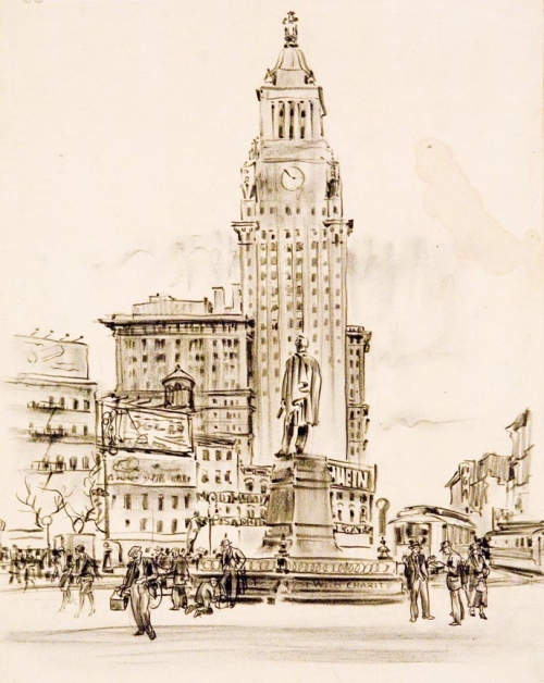 Union Square - The Tower Marks the Spot Where Patti Used to Sing.