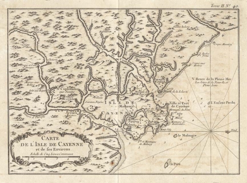 Carte de L'Isle de Cayenne et des Environs.