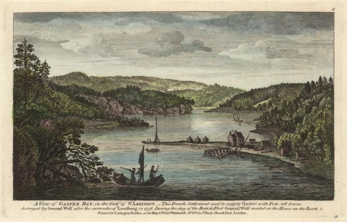 A View of Gaspee Bay, in the Gulf of St. Laurence. - This French Settlement used to Supply Quebec with Fish, till it was destroyed by General Wolf after the Surrender of Louisburg in 1758. . . . #4