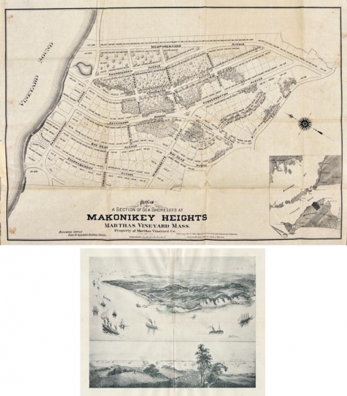 Plan of a section of Sea Shore lots at Makonikey Heights Martha's Vineyard, Mass.