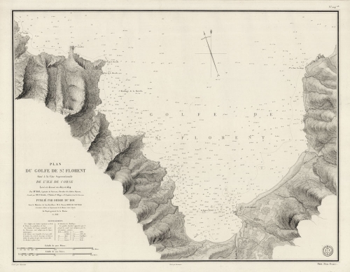 Plan du Golfe de St. Florent Situe a la Septentrionale de L'Isle de Corse. (Corsica)