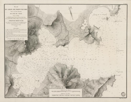 Plan du Golfe de Porto Vecchio Situe a la cote Orientale de I'Ile de Corse. (Corsica)