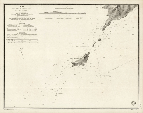 Plan des Iles Sanguinaires Situee a l"Entree du Golfe d'Ajaccio. ... (Corsica)