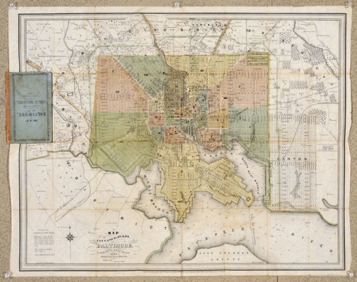Map of the City and Suburbs of Baltimore. Compiled from actual surveys 1853.