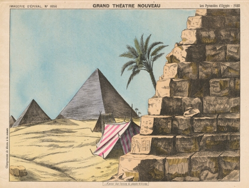 Grand theatre Nouveau les Pyramides d'Egypte - Fond : A passer dans l'incision du plancher de la scene.
