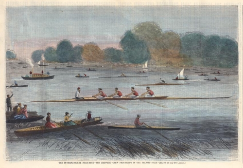 International Boat-Race - The Harvard Crew racticing in the Elliott Boat.  The,