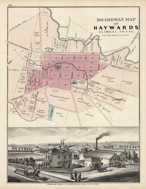 Boardman Map of Haywards.