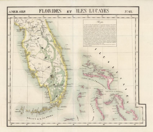 Florides et Iles Lucayes. Pl. 62. (Florida and the Bahamas)