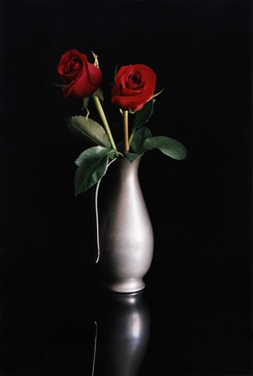 Red Roses and Silver Pitcher.