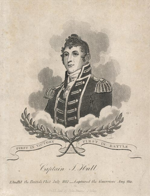 First in Victory First in Battle : Captain I. Hull. : Eluded the British Fleet July 1812 - Captured the Guerriere Aug. 1812.