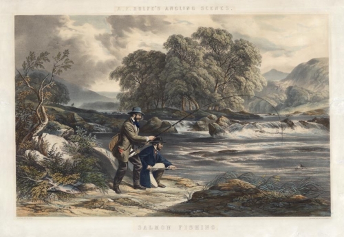 Salmon Fishing.  A. F. Rolfe's Angling Scenes.  