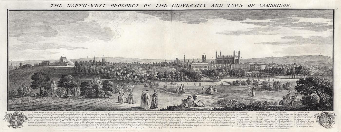 The North East Prospect of the University, and Town of Cambridge.