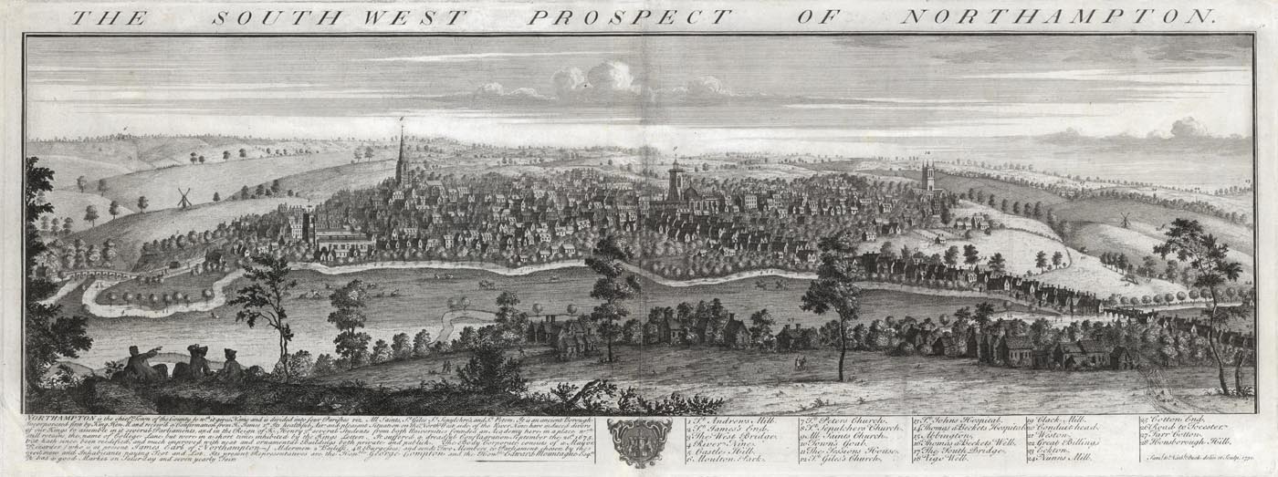 The South West Prospect of the City of Northampton.