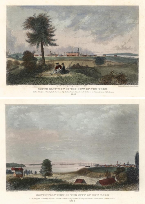 South East View of the City of New York. & South West View of the City of New York.  (pair)