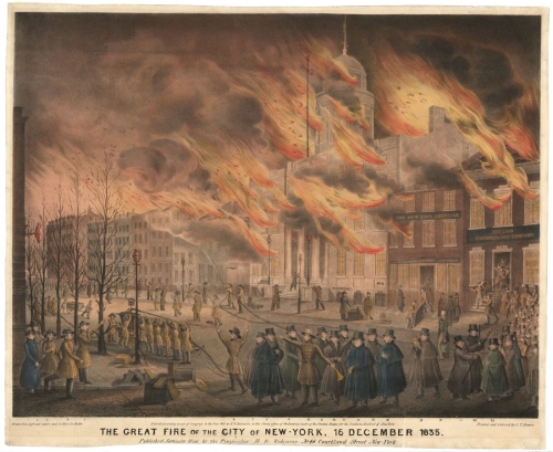 Great Fire of the City of New York, 16 December 1835.