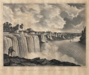 The Upper Falls of the Genesee at Rochester N.Y.   :  From the East Bank Looking N.W.