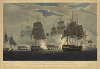 This Print, representing the Defeat of the Squadron of Don Miguel, on the night of the 10th of Octr off Vigo. Is dedicated...to Her Most Faithful Majesty, Donna Maria 2nd...