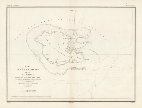 Plan des l'isles Vanikoro ou de la Perouse. (Solomans)
