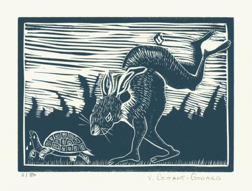 The Hare and the Tortoise.  (Le Lievre et la Tortue.)