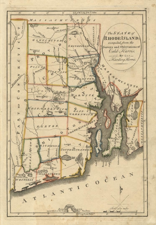 The State of Rhode Island; compiled from the Surveys and Observations of Caleb Harris.