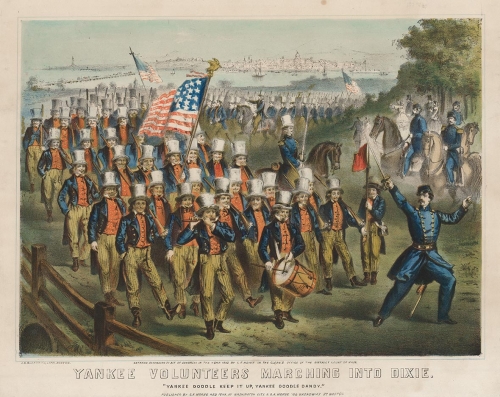 Yankee Volunteers Marching into Dixie. : "Yankee Doodle Keep it up, Yankee Doodle Dandy."